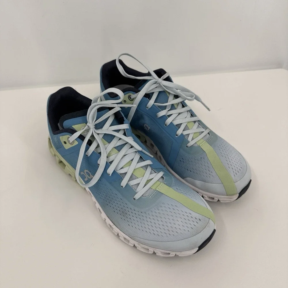 On Cloudflow Women's Niagara Meadow Running Shoes Ombré‎ Blue And Green Size 8